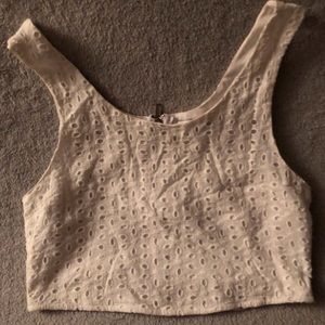 White crop top